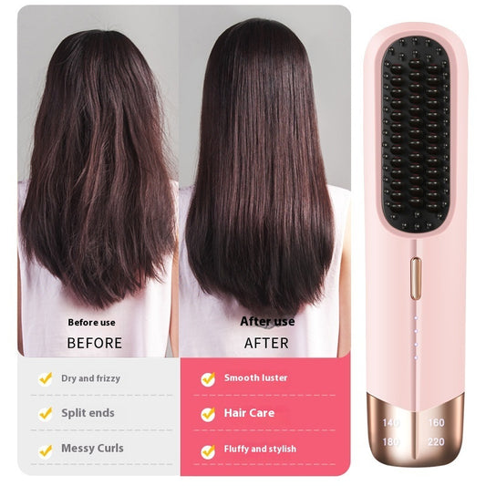 Portable Household Hair Straightener Splint Hair Curler And Straightener Dual-use