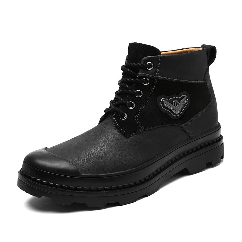 Men's casual plus fleece boots