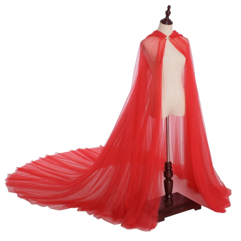 Bride wedding dress hooded shawl