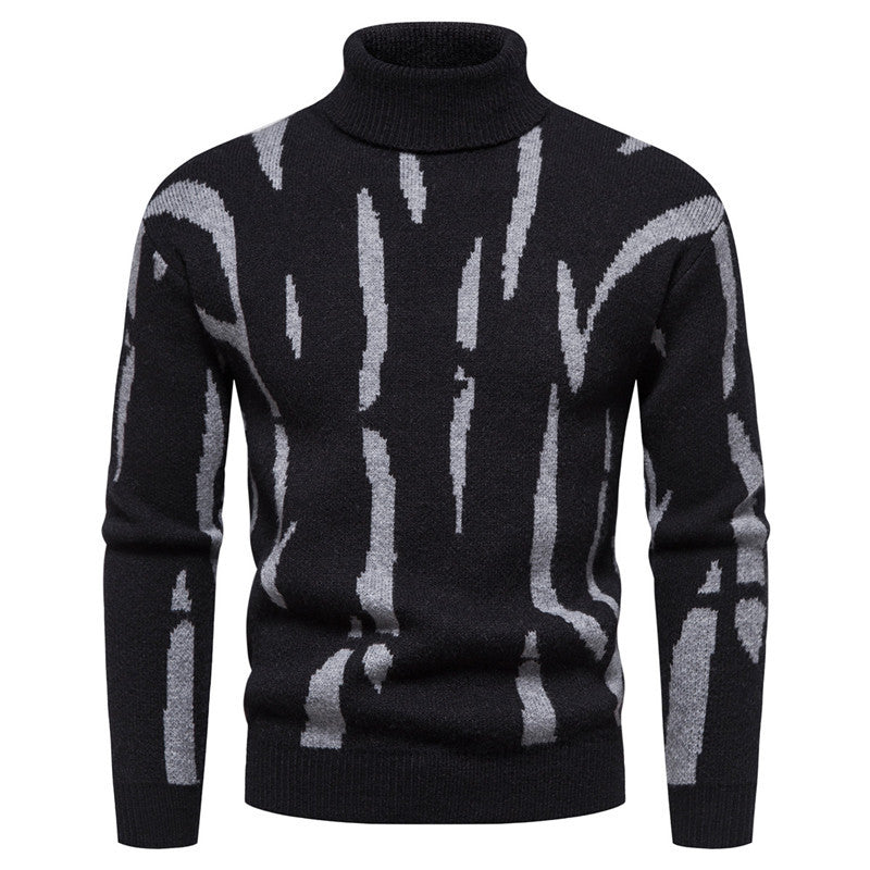Men's Round Neck Plaid Jacquard Super Soft Sweater Casual