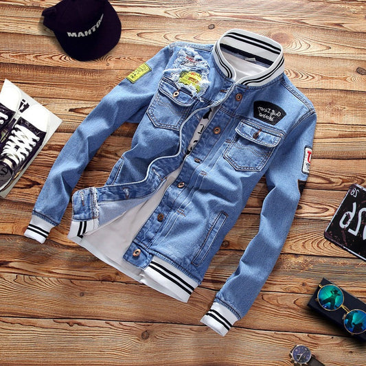 Japanese Men's Cowboy Style Trendy Jacket