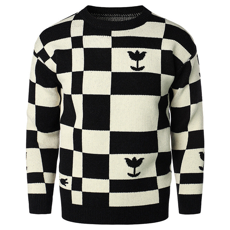 Young Men's Knitted Sweater Round Neck Pullover Bottoming Shirt