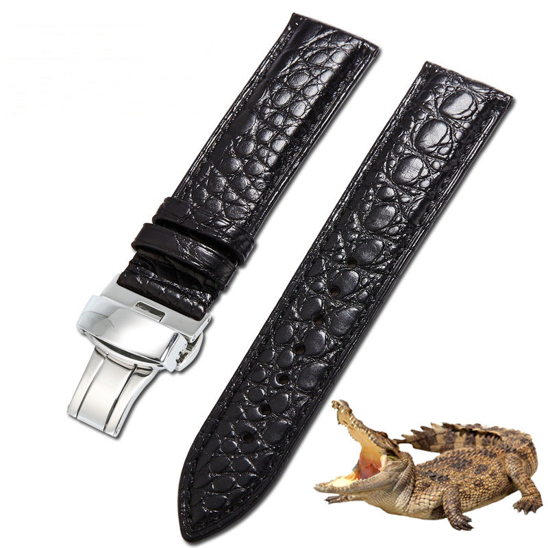 Leather watch strap