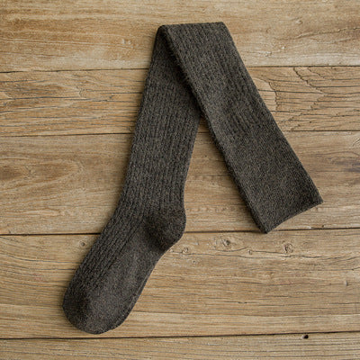 Wool plus velvet over the knee socks