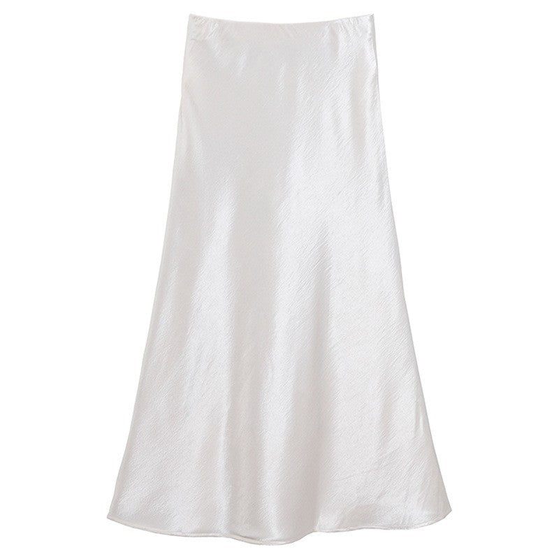 Skirt Womens Autumn High-Waisted Slimming A-Line Skirt