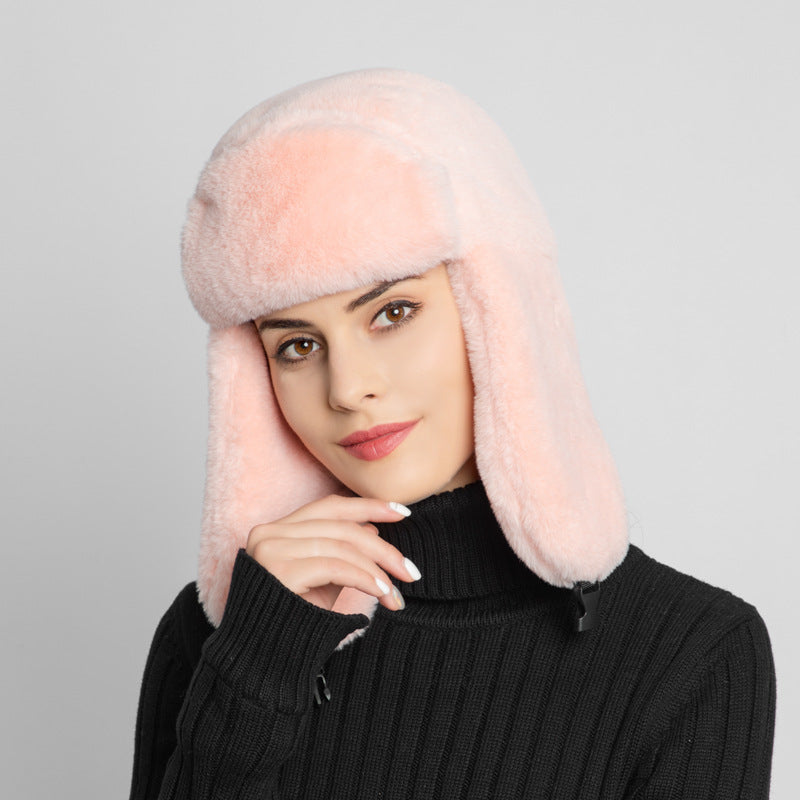 Outdoor Ear Protection Ski Warm Plush Hat