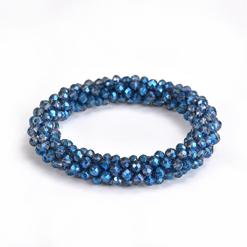 Crystal Color Elastic Rubber Band Hair Ring Ponytail Simple