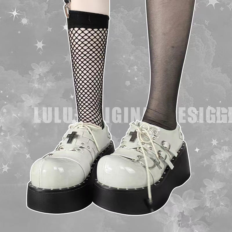 Platform Shoes Round Toe Punk Jk Lolita Women's Plus Size