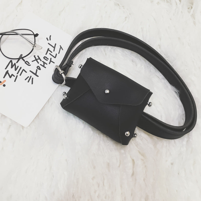 Children's Mini Square Bag Rivet Messenger Bag Waist Bag