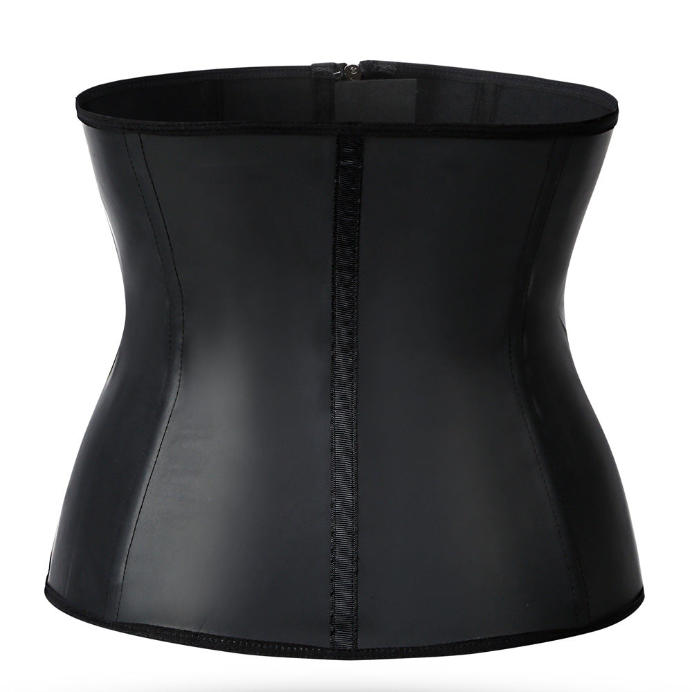 Latex zipper inner breasted smooth waist