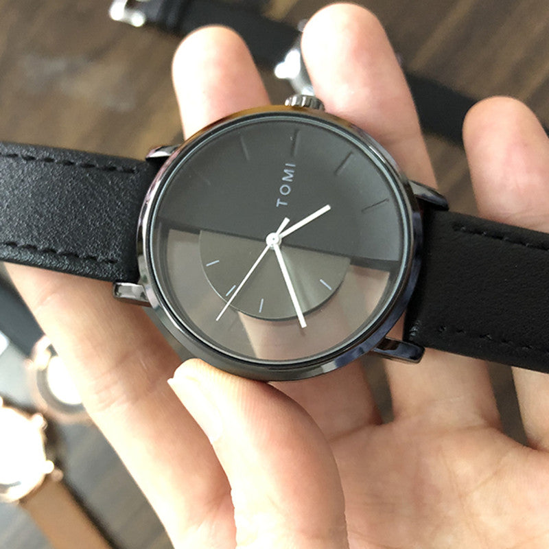 Trendy retro semicircular watch