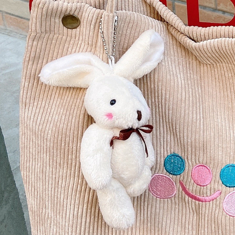 Figurine rabbit corduroy bag
