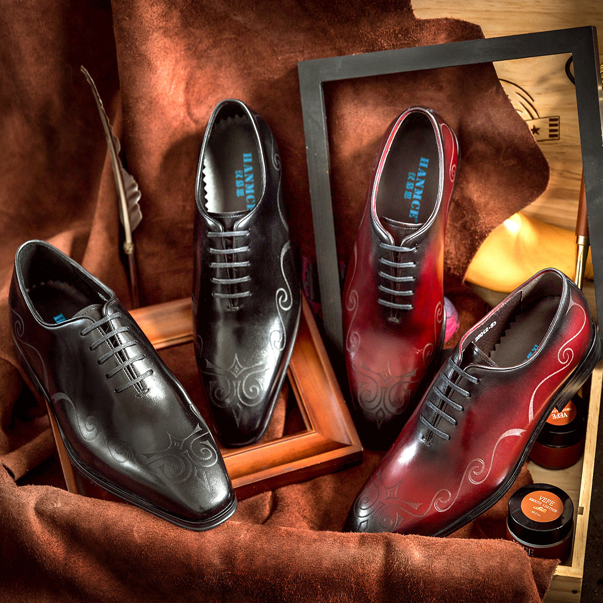 Men's Business Formal Wear First Layer Cowhide Men's Shoes