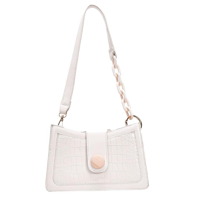 Vintage stone pattern one-shoulder armpit bag