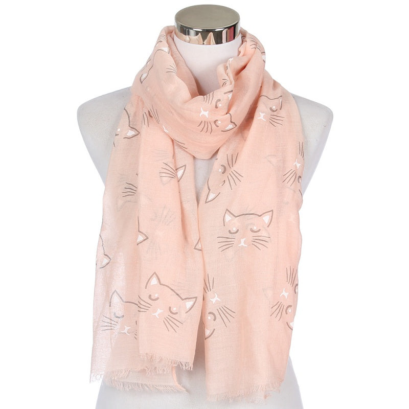 Cute Kitty Balinese Ladies Scarf