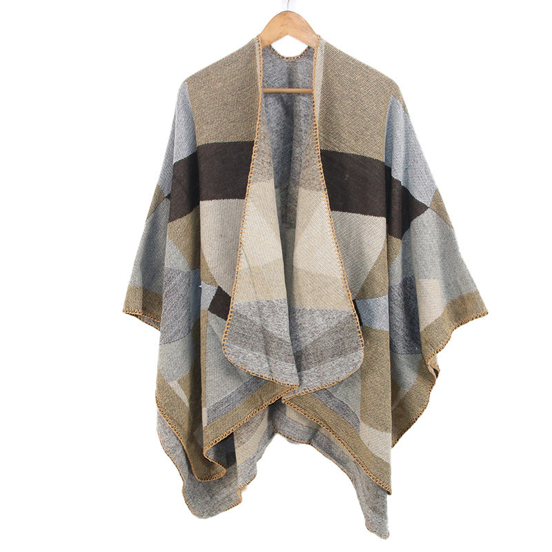 Women's Cape Thickened Cashmere Like Warm Cape