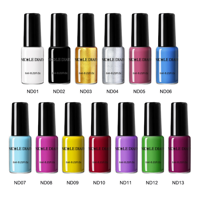 Simple Home Painted Quick-drying Nail Beauty Print Oil