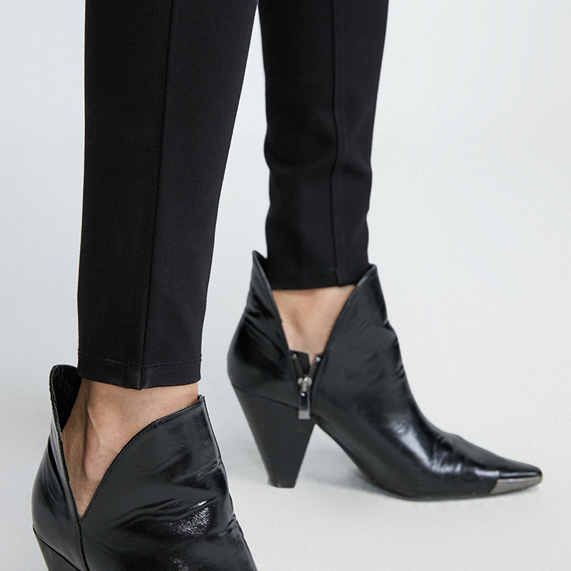thin black tight stretch outer leggings