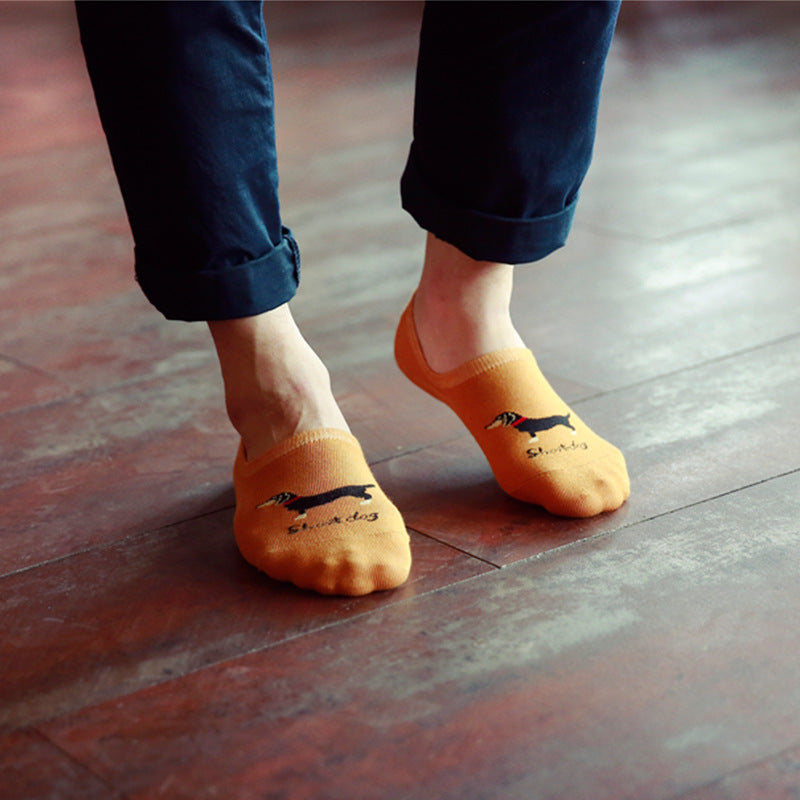 Pure color boat socks