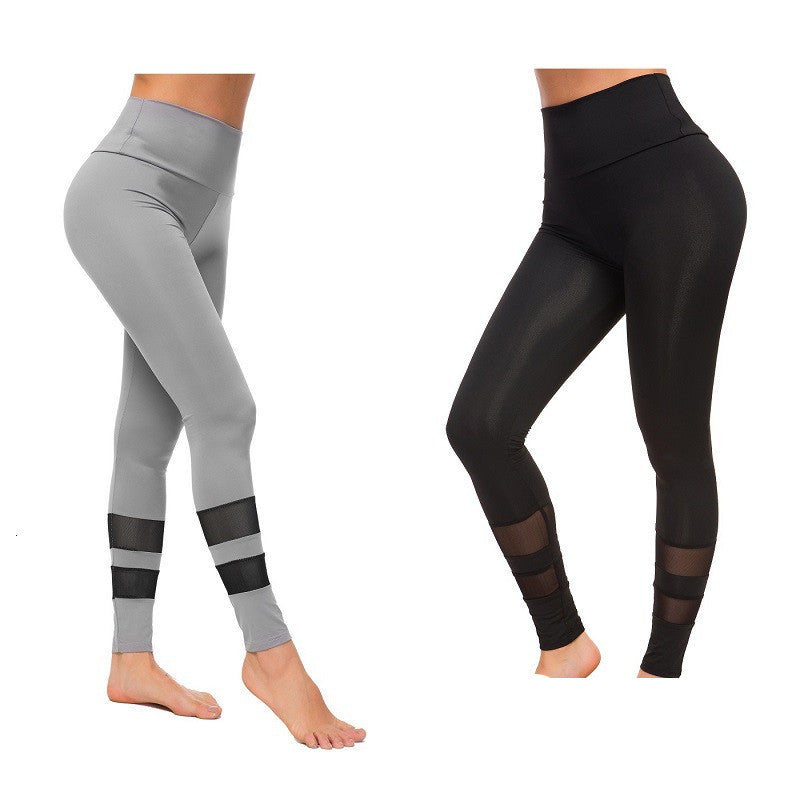 Yoga-leggings med flettede meshdetaljer