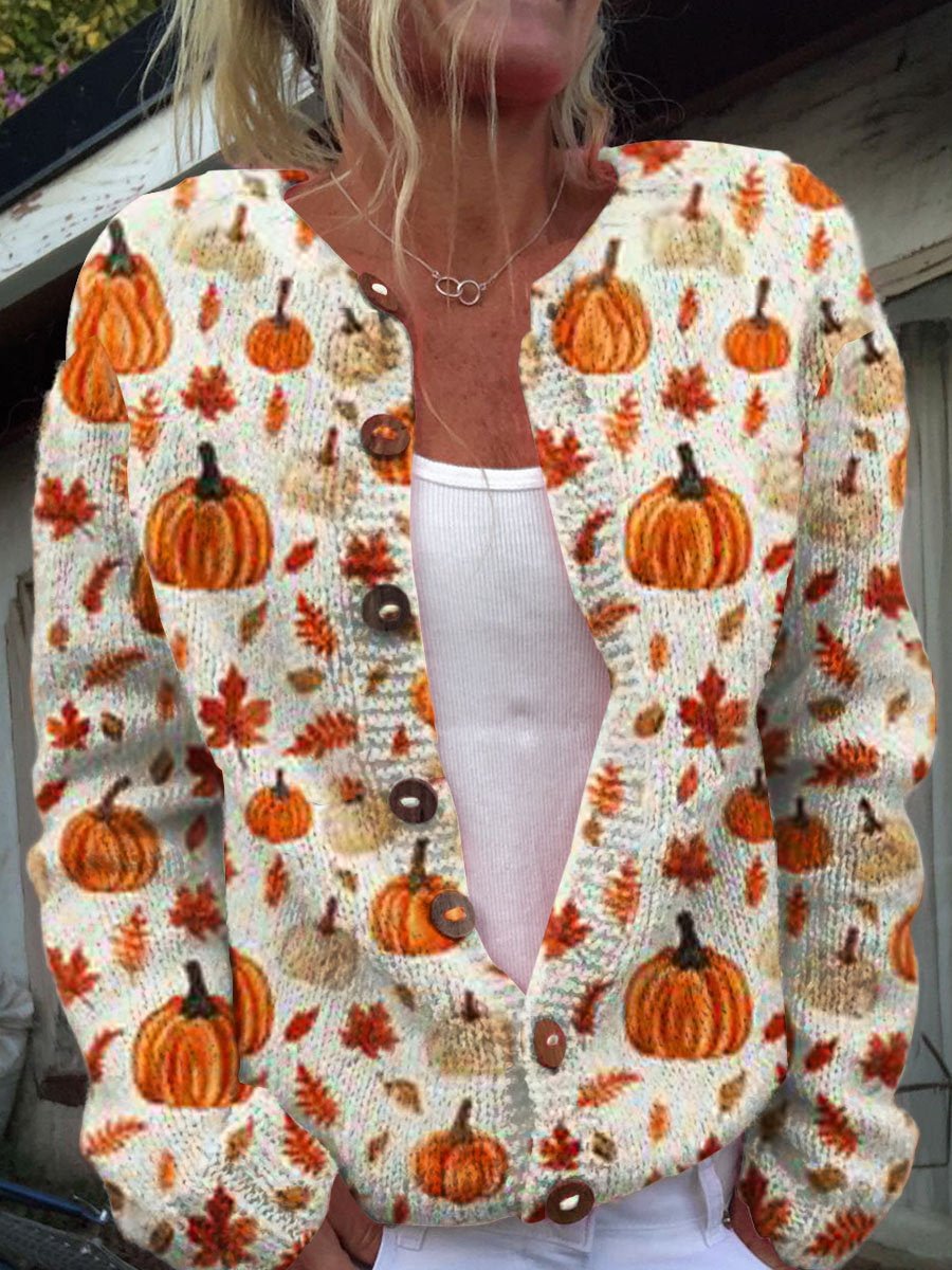 3D Digital Printing Cardigan Knitted Coat