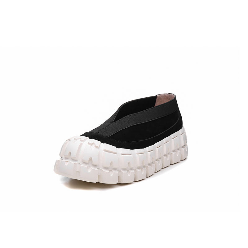 Frosted Baotou Casual Shoes With Platform Soles