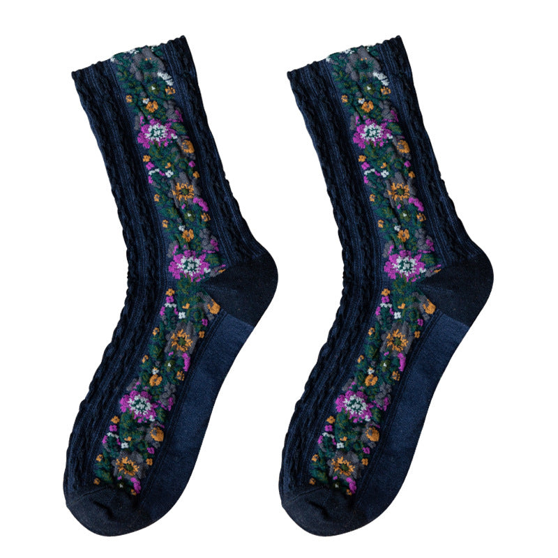 Ethnic patterned tube socks