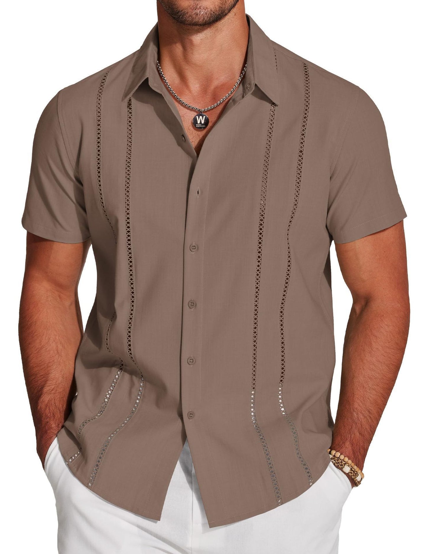 Trendy Wild Hawaii Holiday Revers Herreskjorte