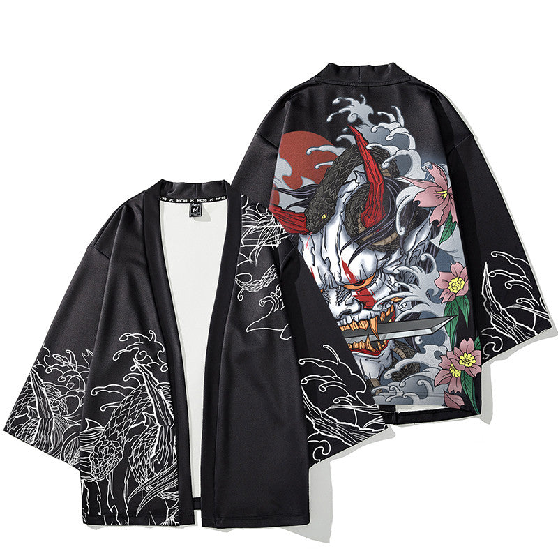 Men's hand-painted cardigan