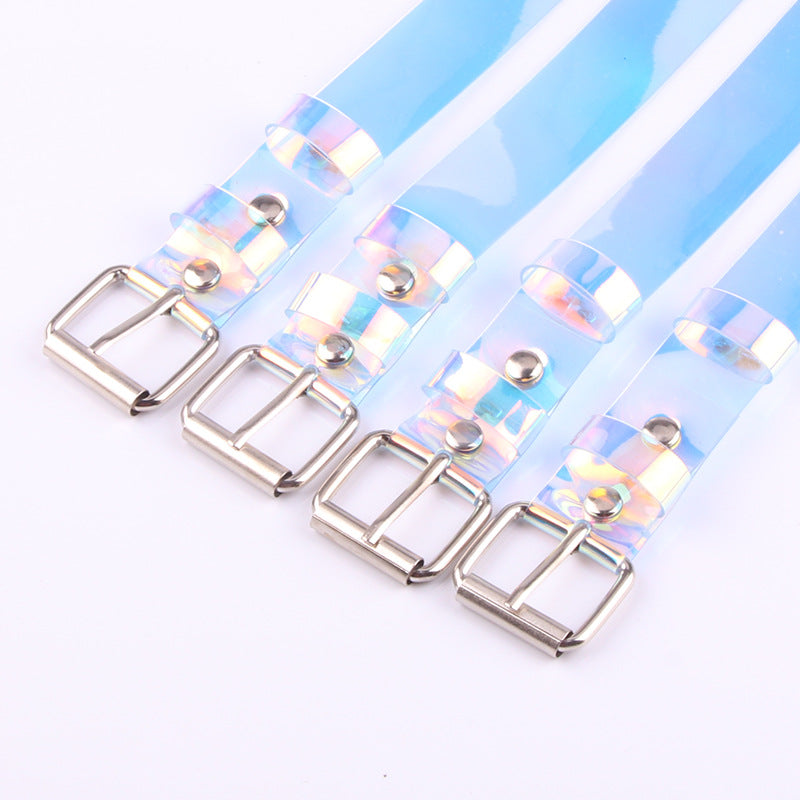 Colorful transparent plastic belt