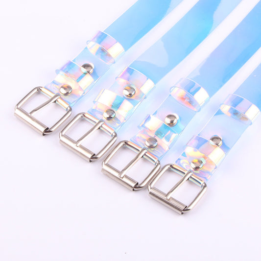 Colorful transparent plastic belt