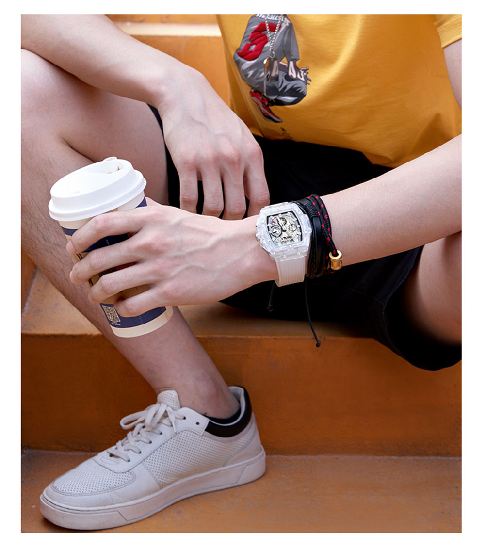 Transparent Case Multi-Functional Luminous Men's Watch And Women's Watch
