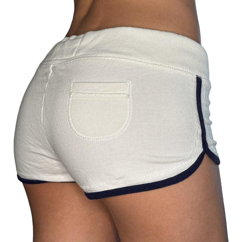American Preppy Style Digital Printing Contrast Color Sports Shorts