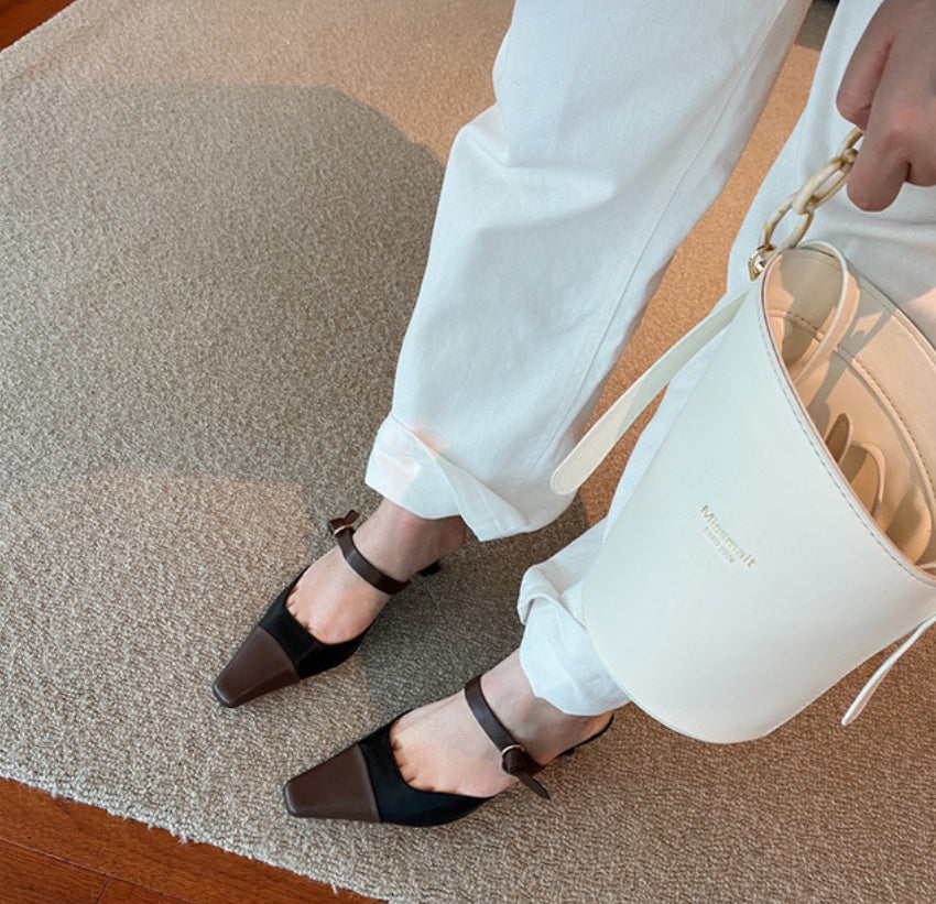 Low heel strap casual sandals and slippers