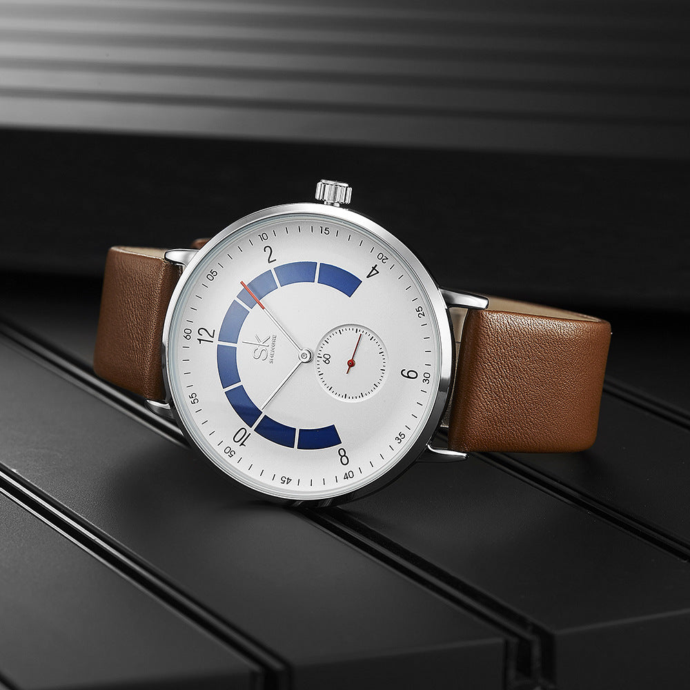 Leather men's fashion sports watch