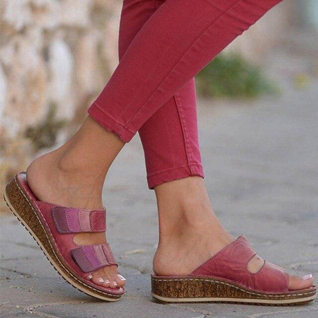 Thick sole, simple and versatile mother sandals