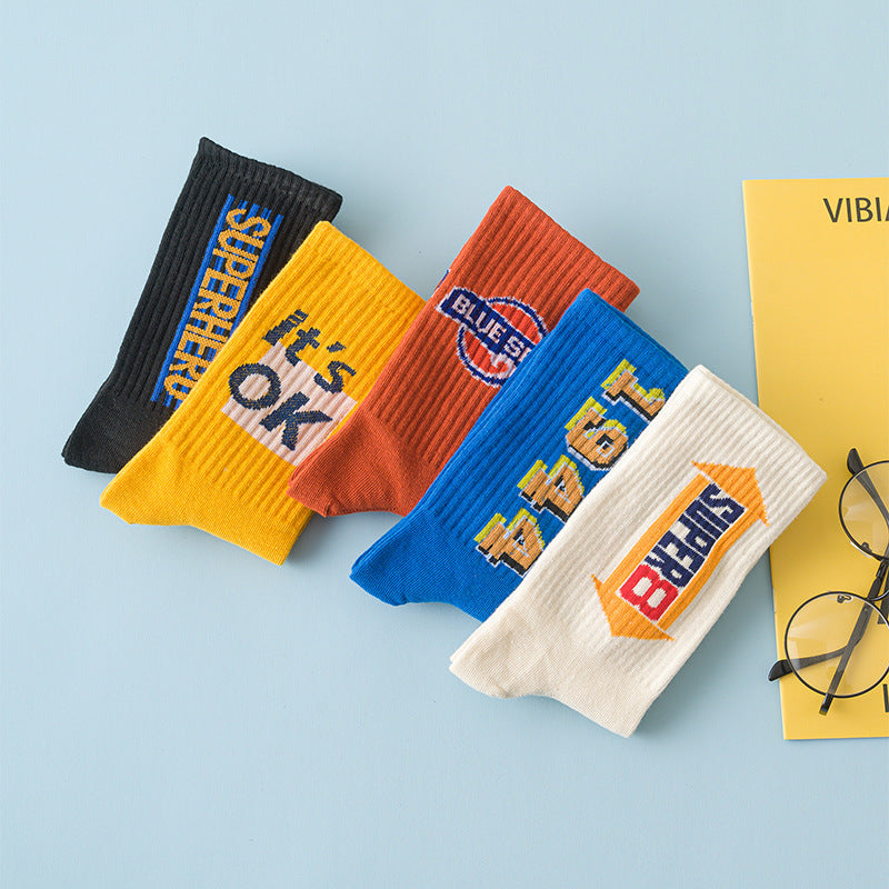 Street Men's Hip-hop Basketball Socks College Style