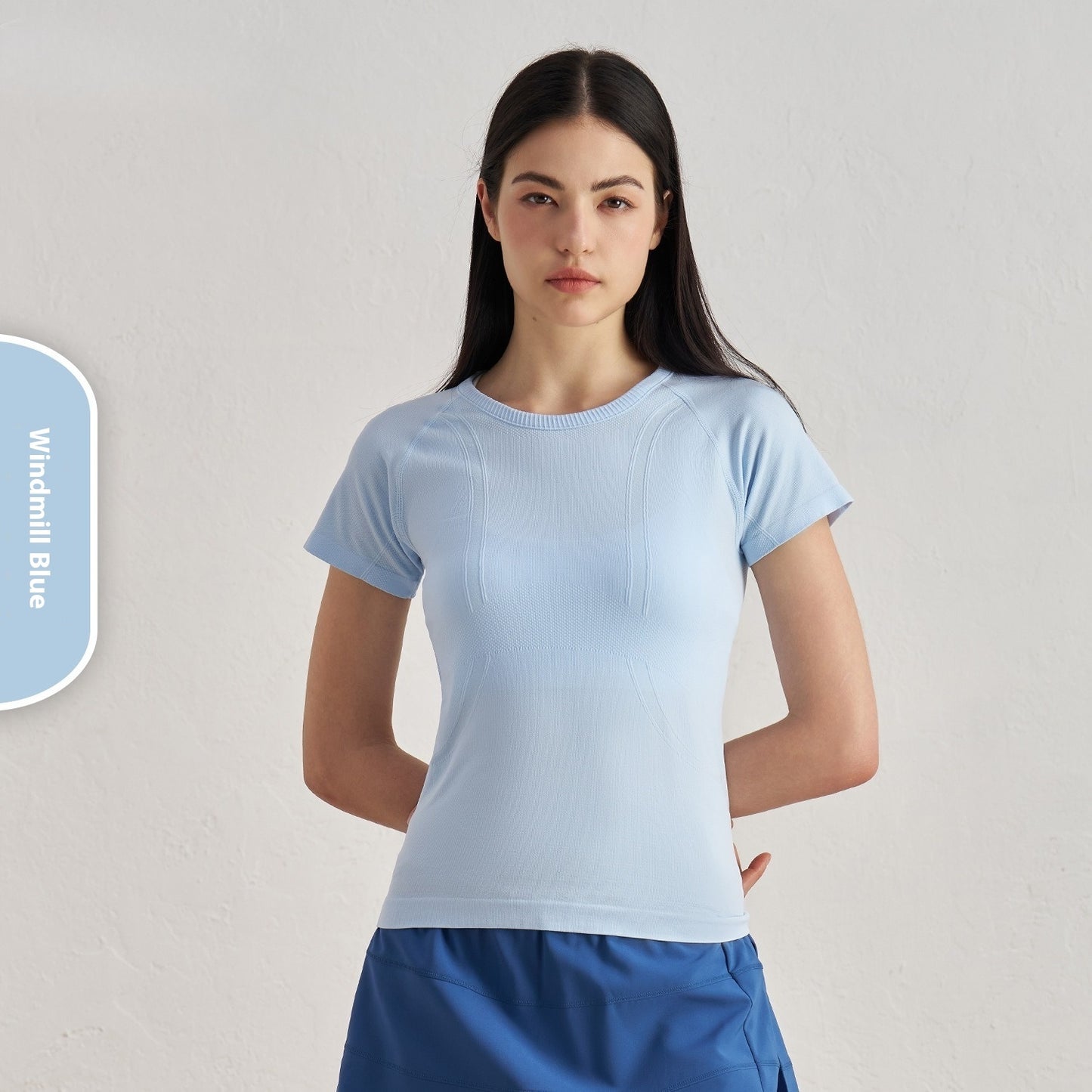 Seamless Antibacterial Nude Feel Slim Fit Yoga Jacket Short Sleeve