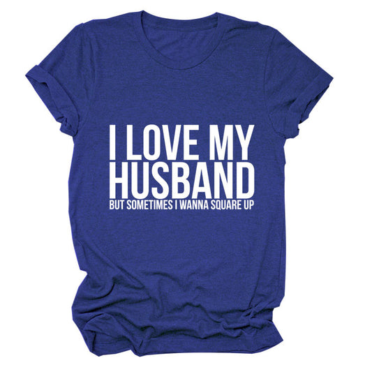 Letters Fashion Round Neck Short Sleeve Ebay Women's T-shirt