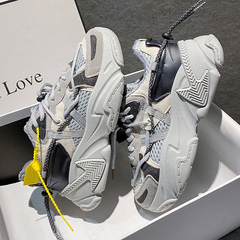Breathable Thick Soled High Thin Muffin Sports Shoes