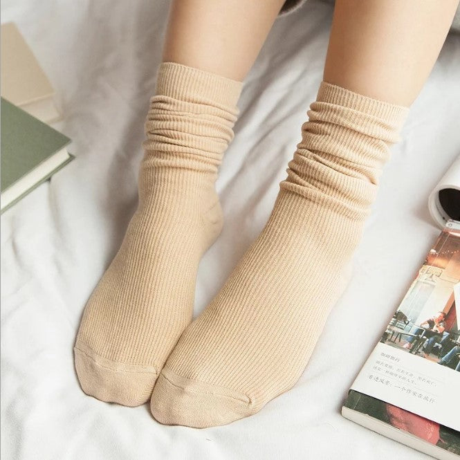 Japanese autumn winter vintage lace cotton socks