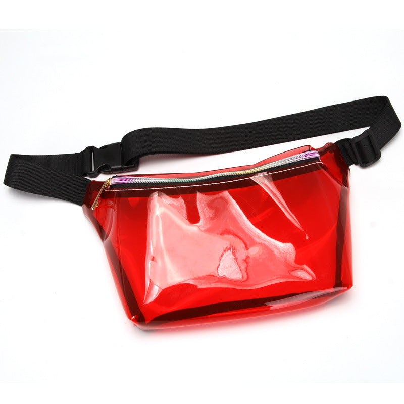 Laser transparent belt bag