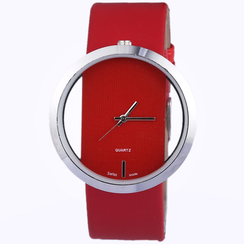 Trendy mode dame hule kreative quartz ur