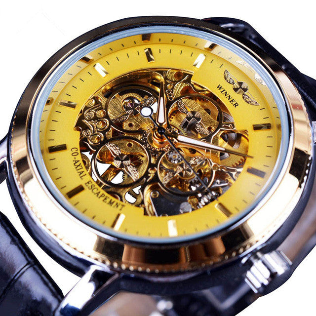 Men's Fashion Casual Hollow Manual Mechanical Watch