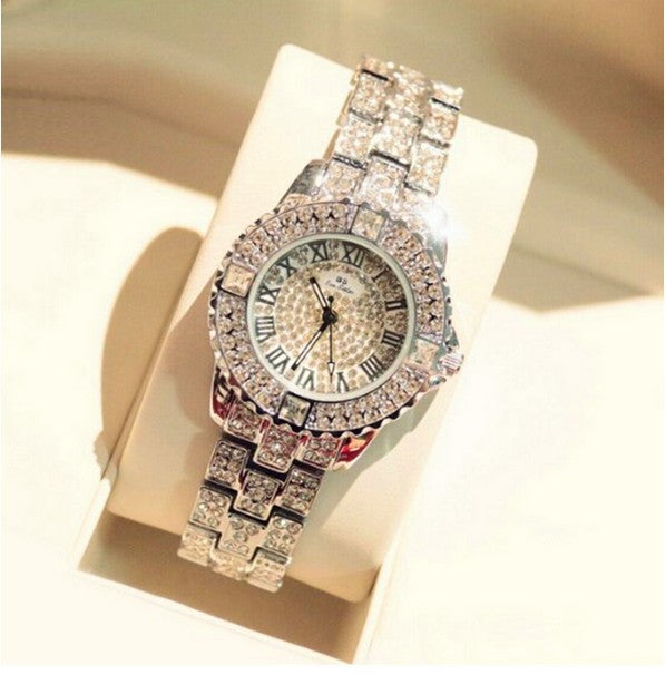 Nye Dame Rhinestone Ure Dame Kjole Dameur Diamant Luksus Mærke Armbåndsur Dame Krystal Kvarts Ure
