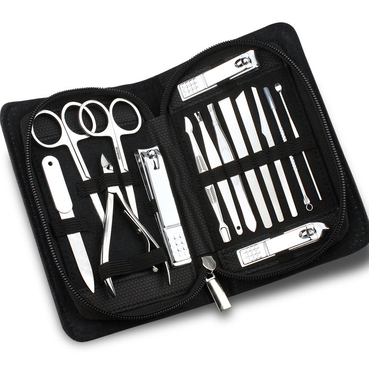 15-piece stainless steel pedicure knife