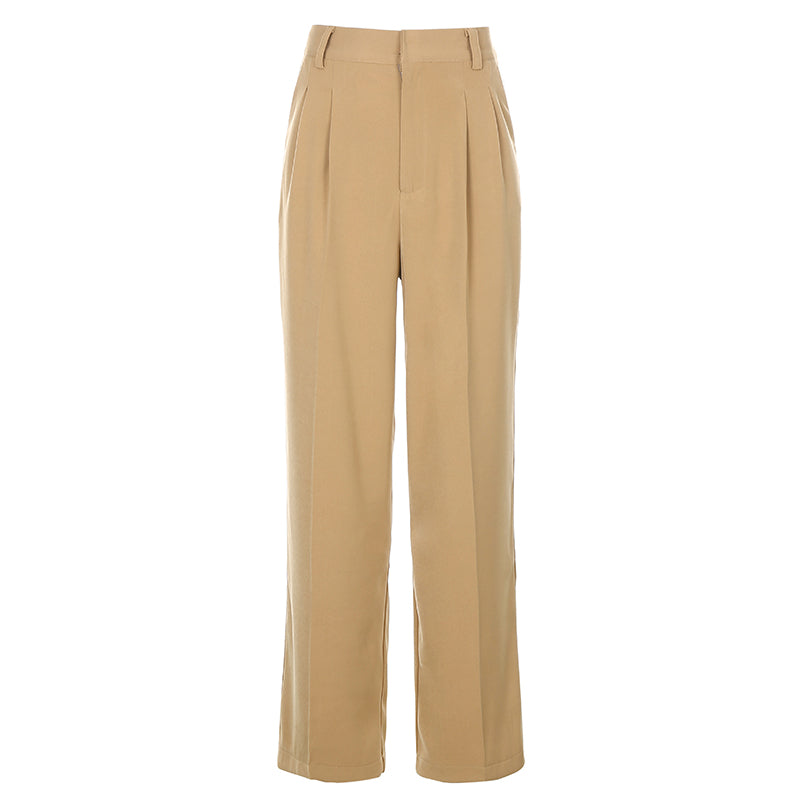 Women's Retro High Waist Slim Loose Casual Pants