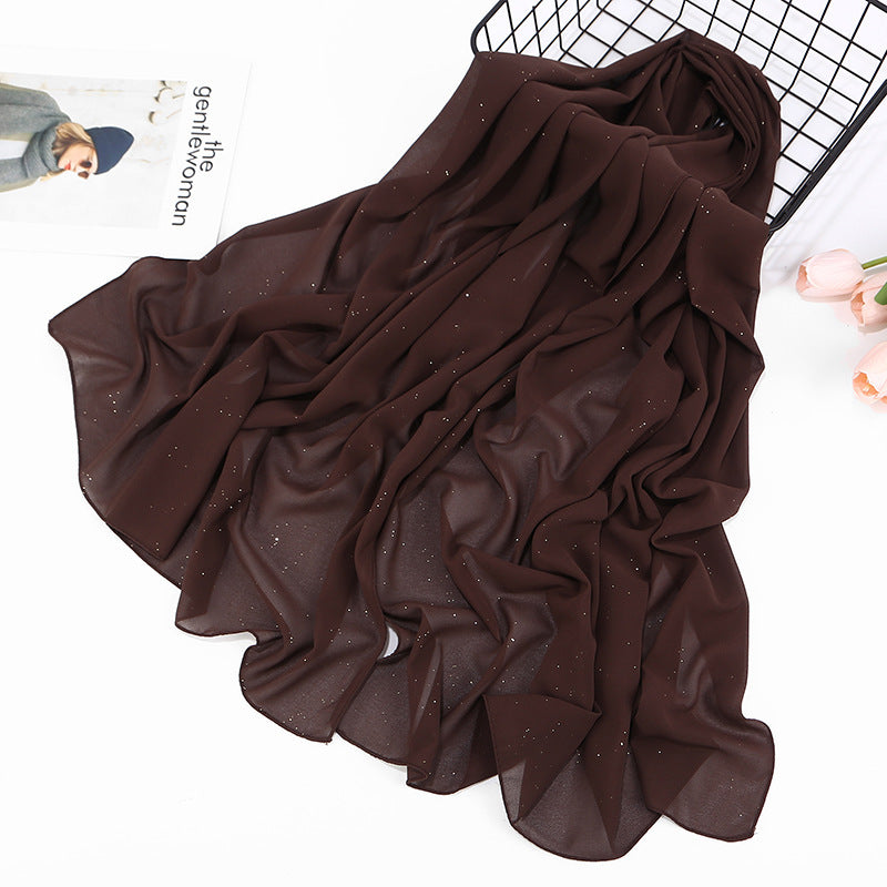 Paljetteret Perle Chiffon Turban