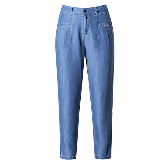 Fashionable casual, thin and medium waist jeans