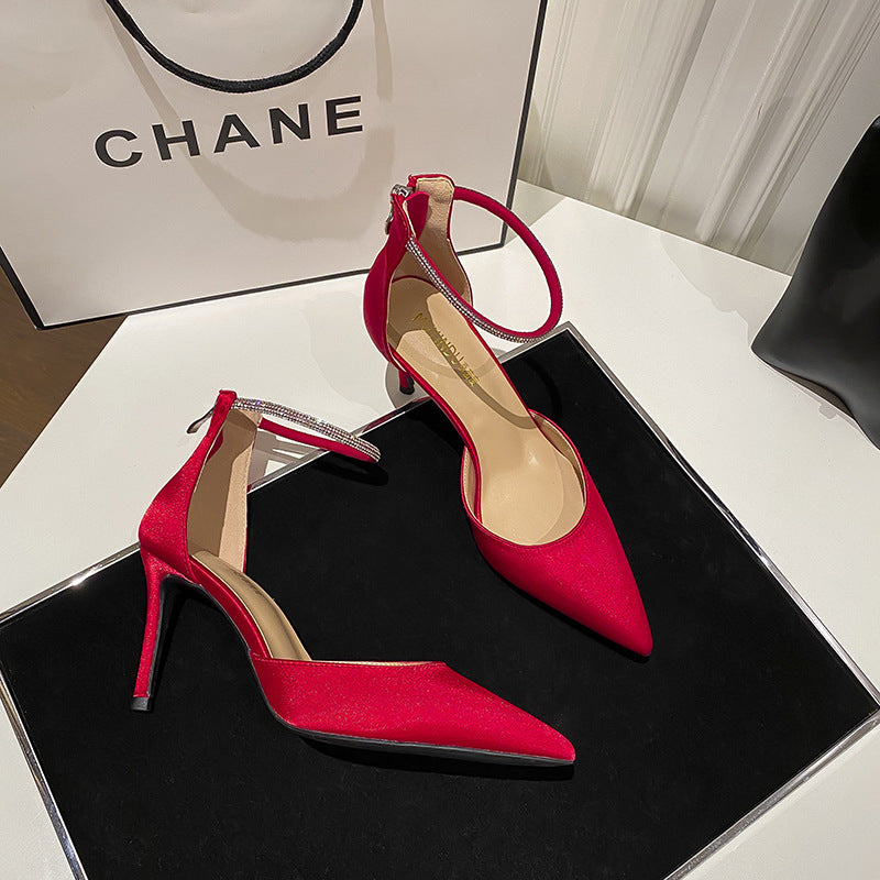 Women's High Heels Pointed Toe Stiletto Single Shoes